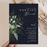 Grey och Guld Löv | Mörk Bröllop Brunch Inbjudningar<br><div class="desc">Vi designade denna gröna kraft och guld löv | mörk bröllop brunch-inbjudan för att slutföra din enkla, men elegant brunch. Den har modern grönt och vit eukalyptus löv, fern löv, en självklar blomma och minimal löv av guld. Dessa inslag ge känner sig som en viskös vattenfärgsförändrad skog, perfekt för alla...</div>