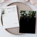 Grey och Guld Löv | Svartvit för Bröllop Rådkort<br><div class="desc">Vi designade denna gröna kraft och guld löv | Svart avrådskort från bröllop för att komplettera din enkla ännu elegant-boho bröllop. Den har modern grönt och vit eukalyptus löv, fern löv, en självklar blomma och minimal löv av guld. Dessa inslag ge känner sig som en viskös vattenfärgsförändrad skog, perfekt för...</div>