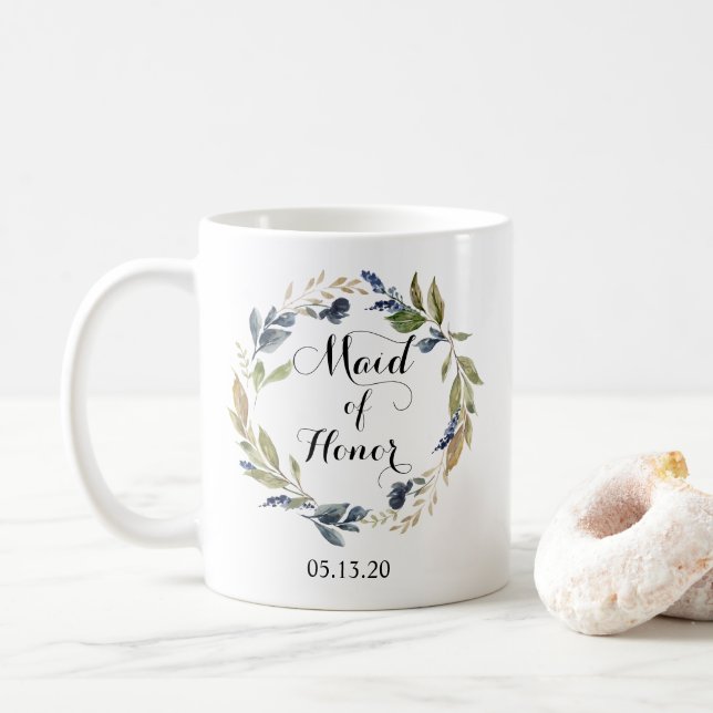 Grey och Löv, utandning Maid of honor Kaffemugg (Med munk)