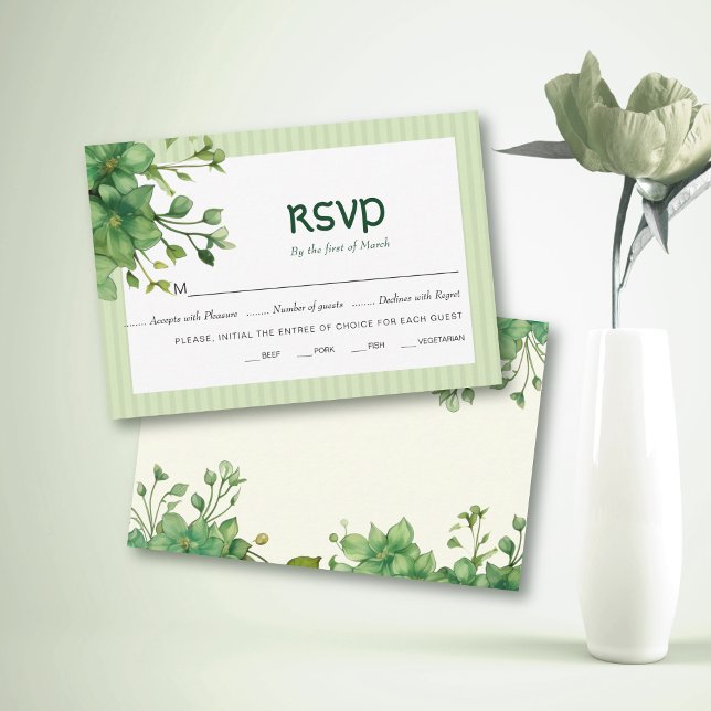 Grey och rand St patrick's day bröllop OSA Kort (Skapare uppladdad)