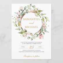 Grey och rosa blommigt boho guld bröllop