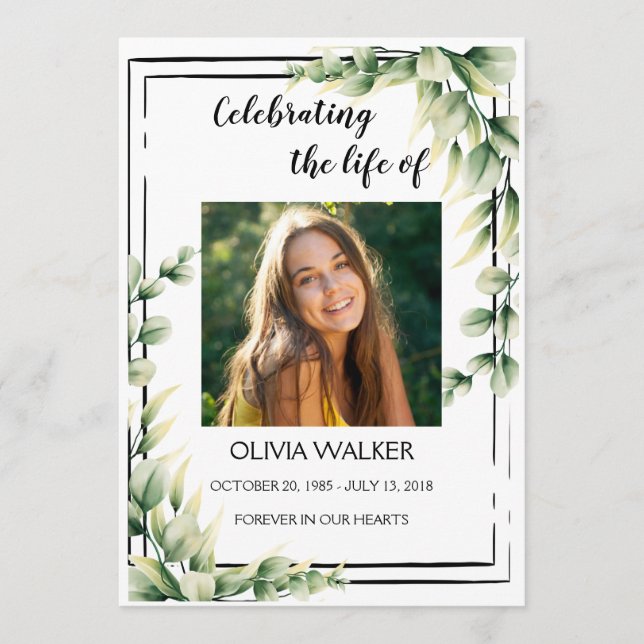 Grey Order of Service Life Firande Program (Framsida)