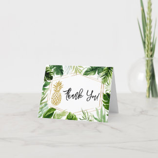 Grey Pineapple Baby Shower Tack för ditt kort