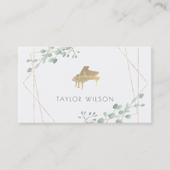 Grey ram pianist visitkort (Framsida)