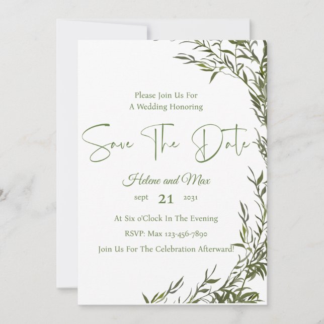 Grey Romantic Photo Spara datuminbjudan Inbjudningar (Framsida)