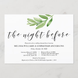 Grey Rustic Bröllop Rehearsal och Middag Inbjudningar