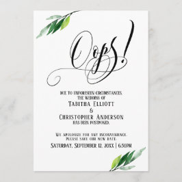 Grey sköt upp Bröllop "Oops"! Meddelande Inbjudningar