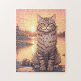 Grey Tabby Cat Pussel