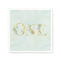 Grey themy ONE napkins - First Birthday