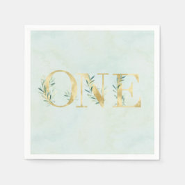 Grey themy ONE napkins - First Birthday Pappersservett