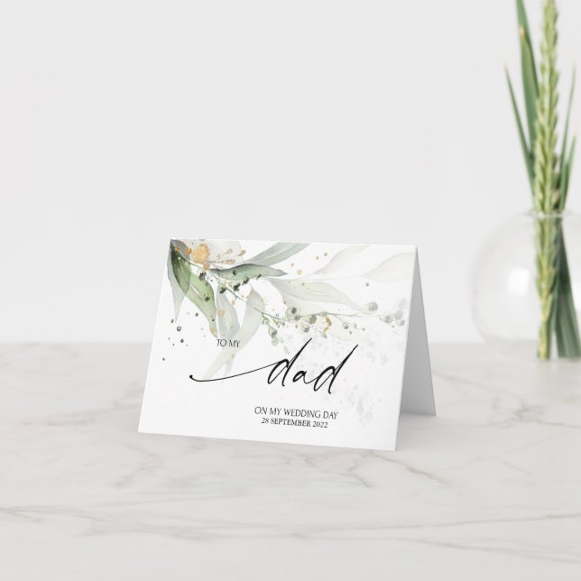 Grey to My Pappa on My Bröllopsdag from Bride Kort (Framsida)