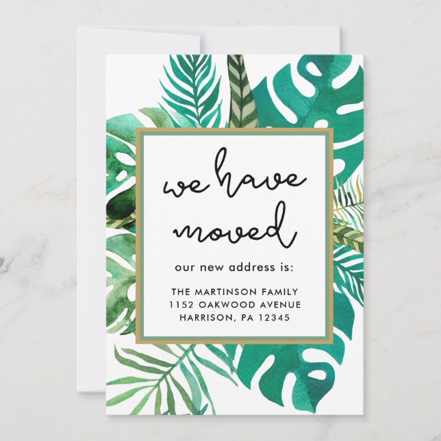 Grey vi har Flyttat Flytta annons Adress Meddelande (Framsida)