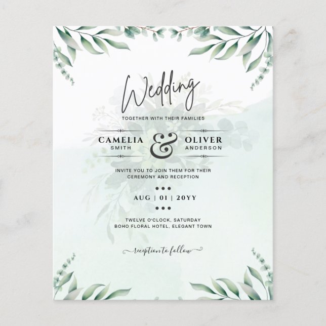 Grey Wedding Website OSA QR CODE Flygblad (Framsidan)