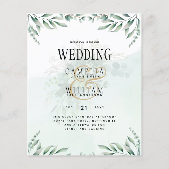 Grey Wedding Website OSA QR CODE Flygblad (Framsidan)