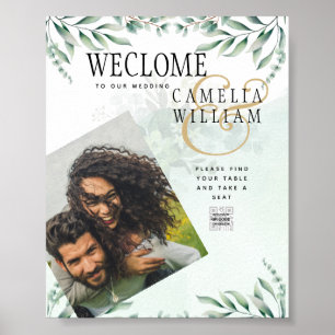 Grey Wedding Website OSA QR CODE Poster