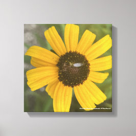 Greyforaday Gult Blommigt Skriv ut Canvastryck