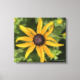 Greyforaday Gult Blommigt Skriv ut Canvastryck
