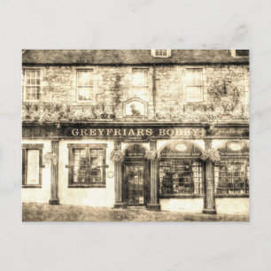 Greyfriars Bobby Pub Edinburgh Vintage Vykort