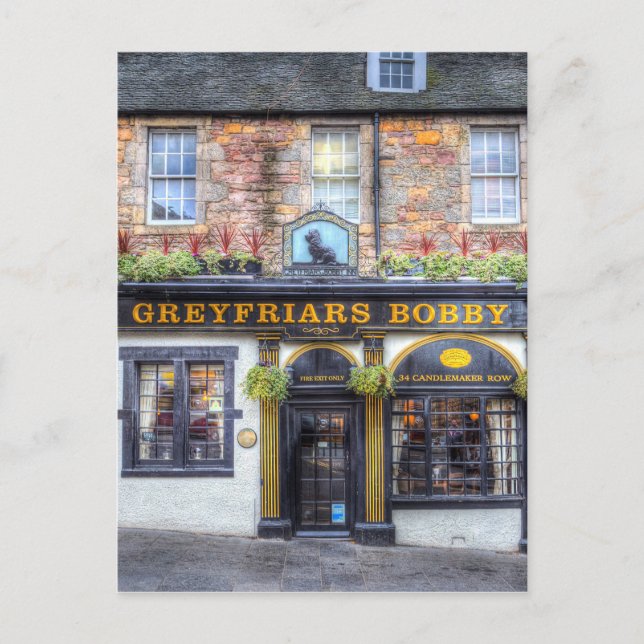 Greyfriars Bobby Pub Edinburgh Vykort (Framsida)