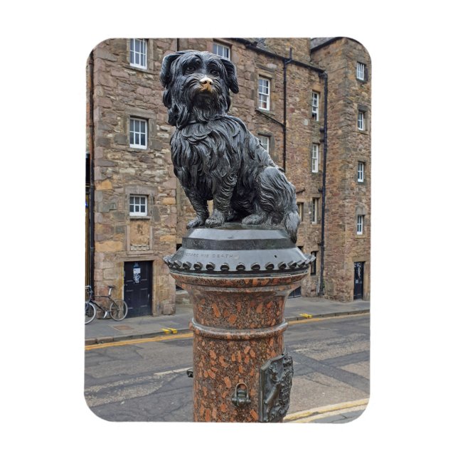 Greyfriars Bobby Statue i Edinburgh Magnet (Vertikal)