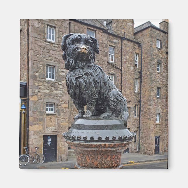 Greyfriars Bobby Statue i Edinburgh Magnet (Framsidan)