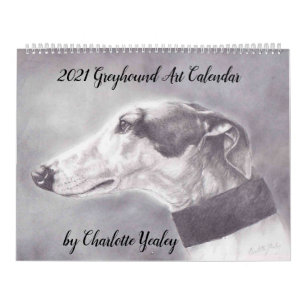 Greyhound 2021 Hund Art Calendar Kalender