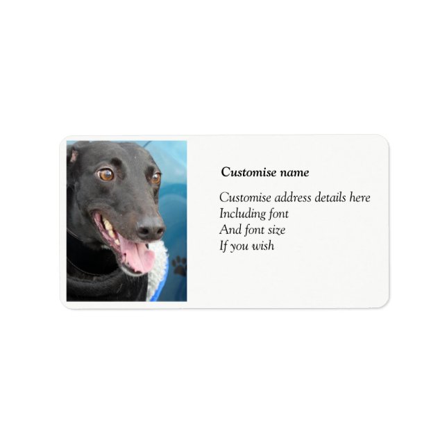 Greyhound-adressetiketter Adressetikett (Framsidan)