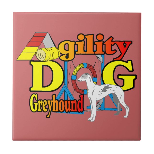Greyhound Agilitet Kakelplatta (Framsidan)