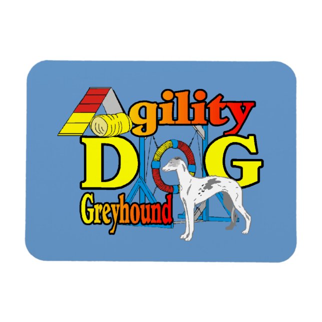 Greyhound Agilitet Magnet (Horisontell)
