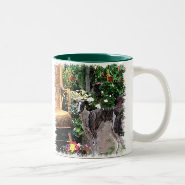 Greyhound Älskare Art Gifts Två-Tonad Mugg (Höger)
