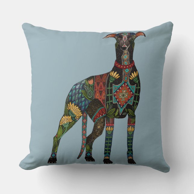 greyhound azure blue kudde (Framsida)