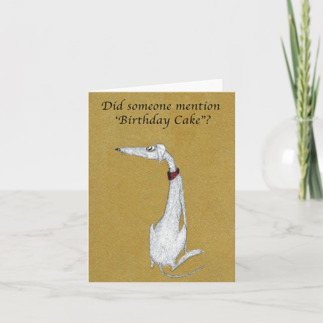 GREYHOUND Birthday Card Kort (Framsida)
