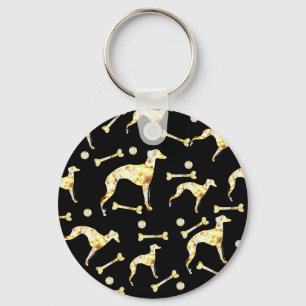 GREYHOUND BLING NYCKELRING