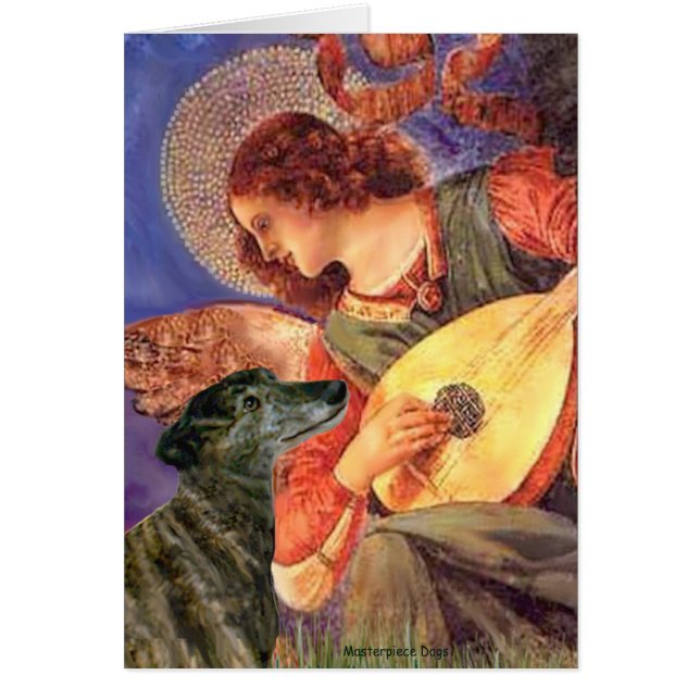 Greyhound (br2) - Mandolin Angel Hälsningskort (Framsidan)