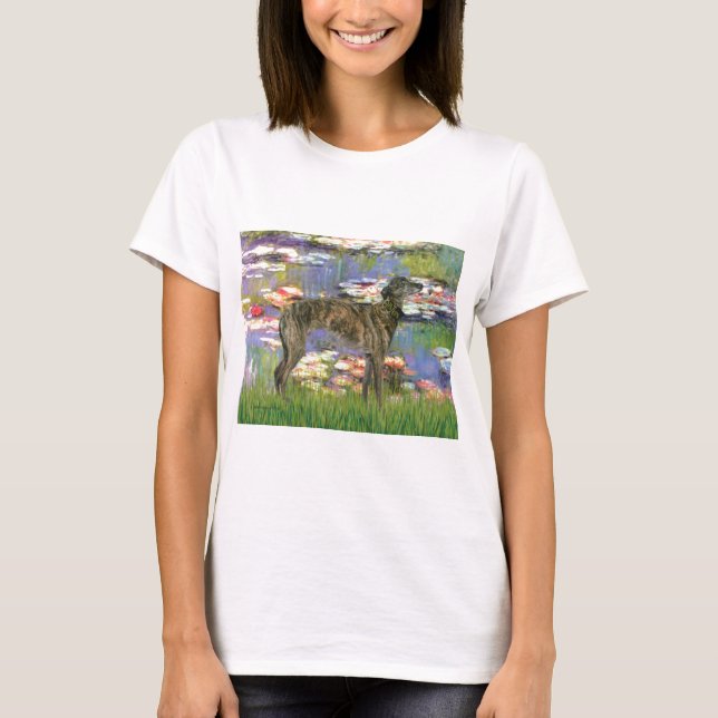 Greyhound (br8) - Lilies 2 Tee Shirt (Framsida)