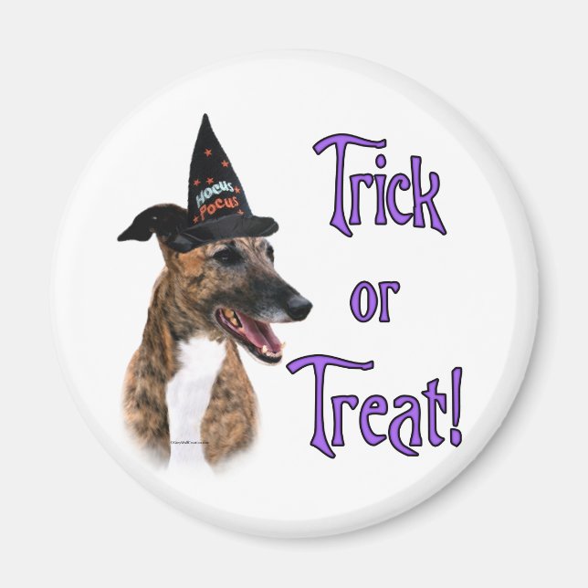 Greyhound (brindle) Trick Magnet (Framsidan)
