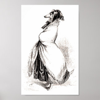 Greyhound by Grandville (1803-1847) Poster