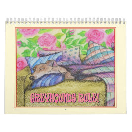 Greyhound Calendar - Wall Calendar för Hundälskare Kalender