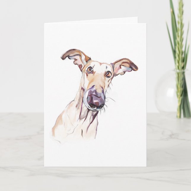 Greyhound Card, Pet Lover Card -> Greyhound-kort,  Kort (Framsida)