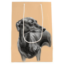 Greyhound Charcol Teckning