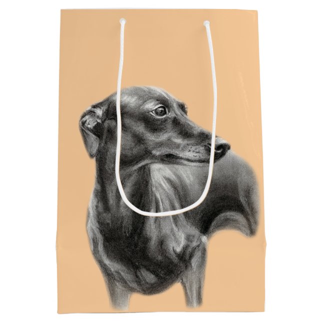 Greyhound Charcol Teckning (Baksidan)