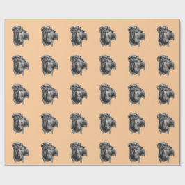 Greyhound Charcol Teckning Presentpapper