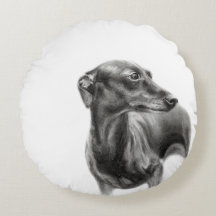 Greyhound Charcol Teckning