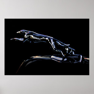 Greyhound Classic car huva ornament Poster