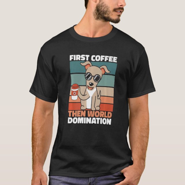 Greyhound Coffee Pet Hund aveln Greyhound T Shirt (Framsida)