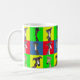 GREYHOUND COLLAGE KAFFEMUGG