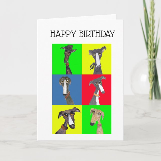 GREYHOUND COLLAGE KORT (Framsida)