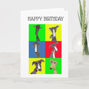 GREYHOUND COLLAGE KORT