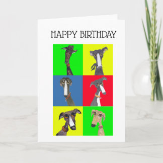 GREYHOUND COLLAGE KORT
