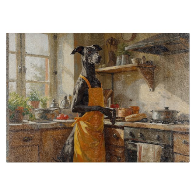 Greyhound Cooking in Kitchen (Framsidan)